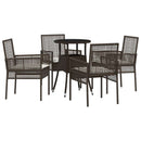 Have Spisebordssæt 5 pcs Brun polyrattan