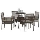 Have Spisebordssæt 5 pcs Brun polyrattan