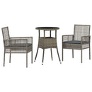Have Spisebordssæt 3 pcs Grå polyrattan