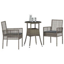 Have Spisebordssæt 3 pcs Grå polyrattan