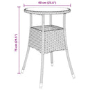Have Spisebordssæt 3 pcs Grå polyrattan