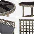 Have Spisebordssæt 5 pcs Grå polyrattan