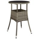 Have Spisebordssæt 5 pcs Grå polyrattan