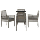 Have Spisebordssæt 5 pcs Grå polyrattan