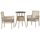 Have Spisebordssæt 3 pcs Beige polyrattan
