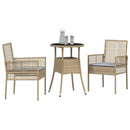 Have Spisebordssæt 3 pcs Beige polyrattan