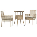 Have Spisebordssæt 3 pcs Beige polyrattan