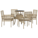 Have Spisebordssæt 5 pcs Beige polyrattan