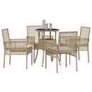 Have Spisebordssæt 5 pcs Beige polyrattan