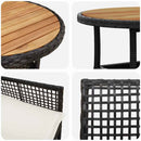 Have Spisebordssæt 3 pcs Sort polyrattan