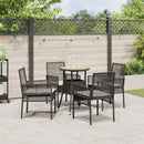 Have Spisebordssæt 5 pcs Sort polyrattan