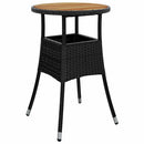 Have Spisebordssæt 5 pcs Sort polyrattan