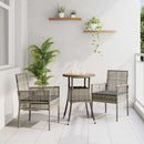 Have Spisebordssæt 3 pcs Grå polyrattan