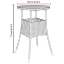 Have Spisebordssæt 3 pcs Grå polyrattan
