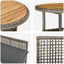 Have Spisebordssæt 5 pcs Grå polyrattan