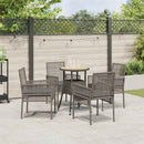 Have Spisebordssæt 5 pcs Grå polyrattan