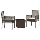 Have Bistro Sæt 3 pcs Brun polyrattan