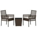 Have Bistro Sæt 3 pcs Brun polyrattan