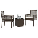 Have Bistro Sæt 3 pcs Brun polyrattan