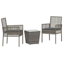 Have Bistro Sæt 3 pcs Grå polyrattan