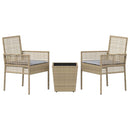 Have Bistro Sæt 3 pcs Beige polyrattan