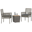 Have Bistro Sæt 3 pcs Grå polyrattan