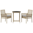 Have Bistro Sæt 3 pcs Beige polyrattan