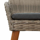 Have Stol med pude 2 pcs Sort 62,5 x 55 x 82 cm polyrattan