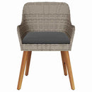 Have Stol med pude 2 pcs Sort 62,5 x 55 x 82 cm polyrattan