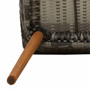 Have Stol med pude 2 pcs Grå 62,5 x 55 x 82 cm polyrattan