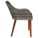 Have Stol med pude 2 pcs Grå 62,5 x 55 x 82 cm polyrattan