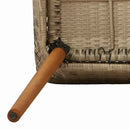 Have Stol med pude 2 pcs Beige 62,5 x 55 x 82 cm polyrattan
