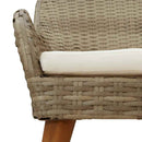 Have Stol med pude 2 pcs Beige 62,5 x 55 x 82 cm polyrattan