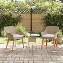 Have Stol med pude 2 pcs Beige 62,5 x 55 x 82 cm polyrattan
