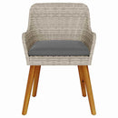 Have Stol med pude 2 pcs Lysegrå 62,5 x 55 x 82 cm polyrattan