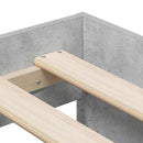 Sengestel med skuffe Beton Grå 90 x 200 cm Konstrueret træ