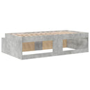 Sengestel med skuffe Beton Grå 90 x 200 cm Konstrueret træ