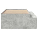 Sengestel med skuffe Beton Grå 90 x 200 cm Konstrueret træ