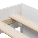 Sengestel med skuffe Hvid 90 x 190 cm Konstrueret træ