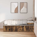Sengestel med skuffe Røget eg 70 x 190 cm Konstrueret træ
