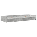 Sengestel med hovedgærde Beton Grå 80 x 200 cm Konstrueret træ