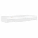 Sengestel med hovedgærde Hvid 75 x 190 cm Konstrueret træ