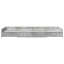 Sengestel med hovedgærde Beton Grå 75 x 190 cm Konstrueret træ