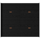 Seng med opbevaring Sort eg 200 x 200 cm Konstrueret træ