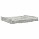 Seng med opbevaring Beton Grå 200 x 200 cm Konstrueret træ