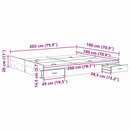 Seng med opbevaring Sonoma eg 180 x 200 cm Konstrueret træ