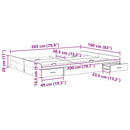 Seng med opbevaring Sonoma eg 160 x 200 cm Konstrueret træ