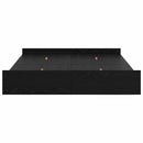 Seng med opbevaring Sort eg 150 x 200 cm Konstrueret træ