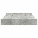 Seng med opbevaring Beton Grå 150 x 200 cm Konstrueret træ