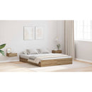 Seng med opbevaring Artisan Egetræ 150 x 200 cm Konstrueret træ